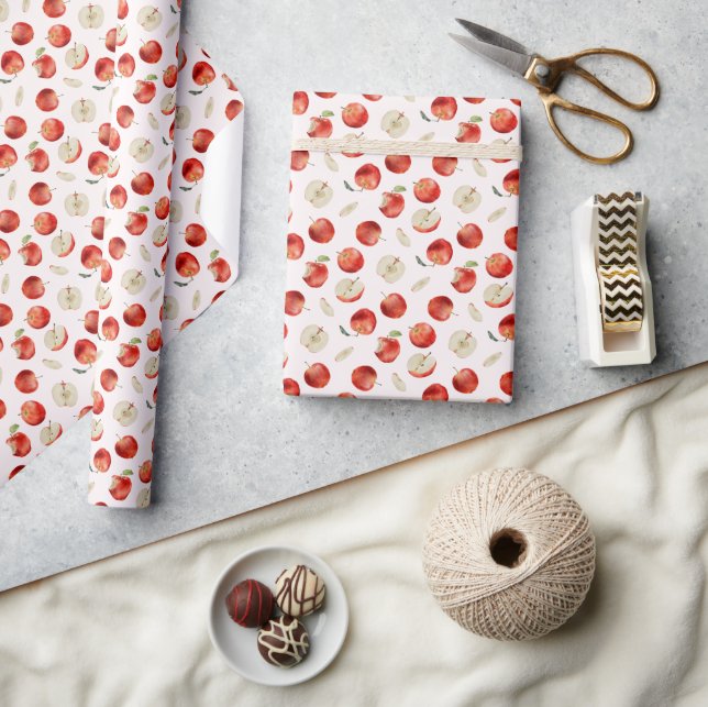 Muster für Red Fruit Äpfel Geschenkpapier (Kunsthandwerk)