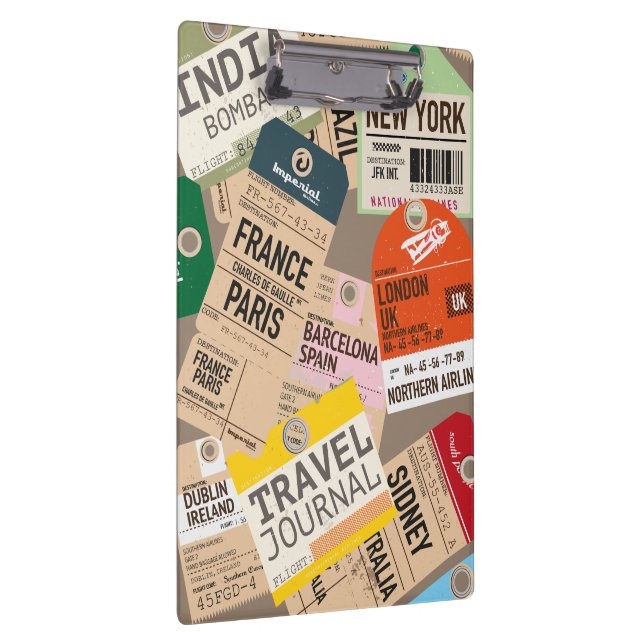 Muster für Reiseziele Klemmbrett (Rechts)