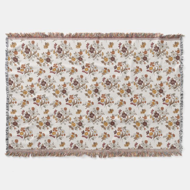 Muster für Retro-Boho-Blume Decke (Vorderseite)