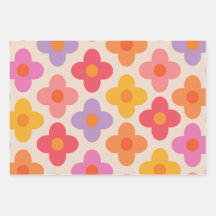 Muster für Retro-farbige Hippie-Mod-Blume
