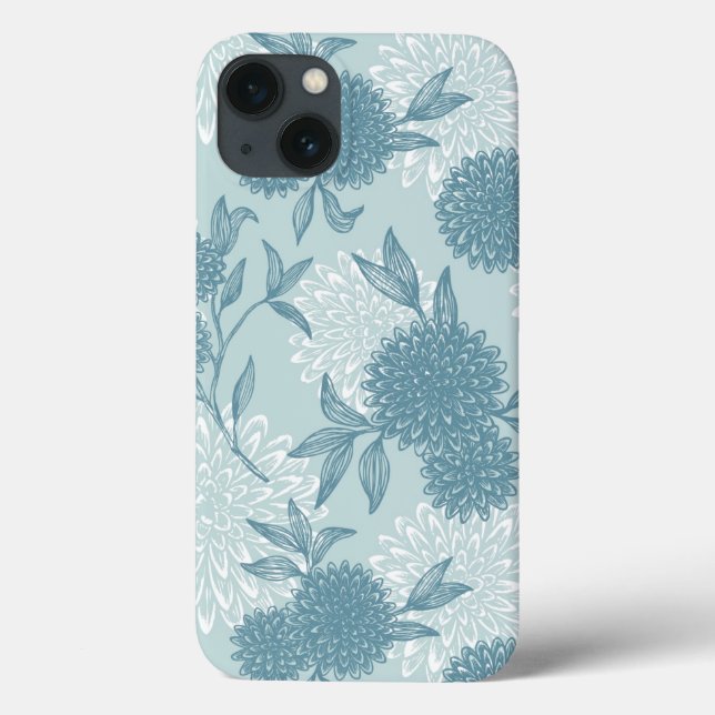 Muster für Retro-Floral 2 3 Case-Mate iPhone Hülle (Rückseite)