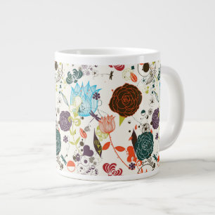 Muster für Retro-Floral 2 Jumbo-Tasse