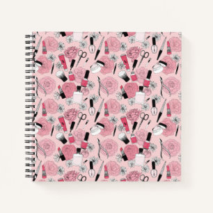 Muster für rosa Blumenbeauty Notizbuch