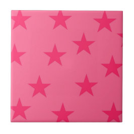 Muster für rosa geometrische Sterne Fliese