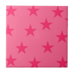 Muster für rosa geometrische Sterne Fliese
