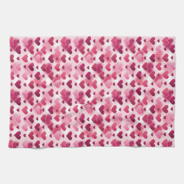 Muster für rosa Herzen Geschirrtuch