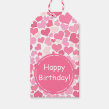 Muster für rosa Herzen | Happy Birthday