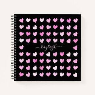 Muster für rosa Herzen Notizbuch