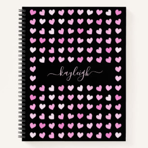 Muster für rosa Herzen Notizbuch