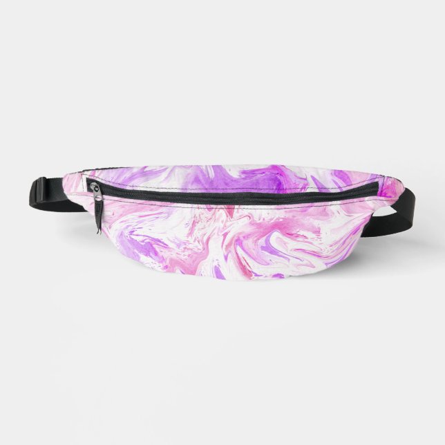 Muster für rosa und Lila Gefärbte Krawatte Bauchtasche (Vorderseite)