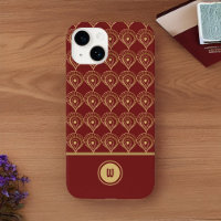 Muster für Rost und Gold Boho Monogram