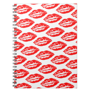Muster für rote Lippen Notizblock