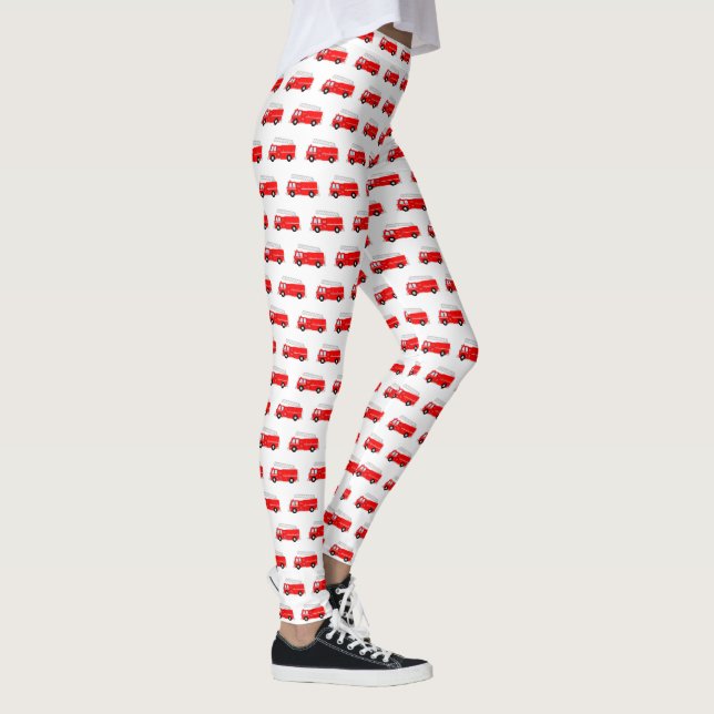 Muster für rote LKW Leggings (Rechts)