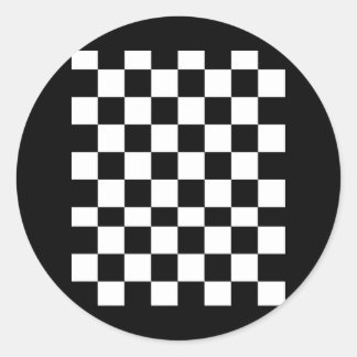 Muster für Schach und Schachbretter mit kontrollie Runder Aufkleber