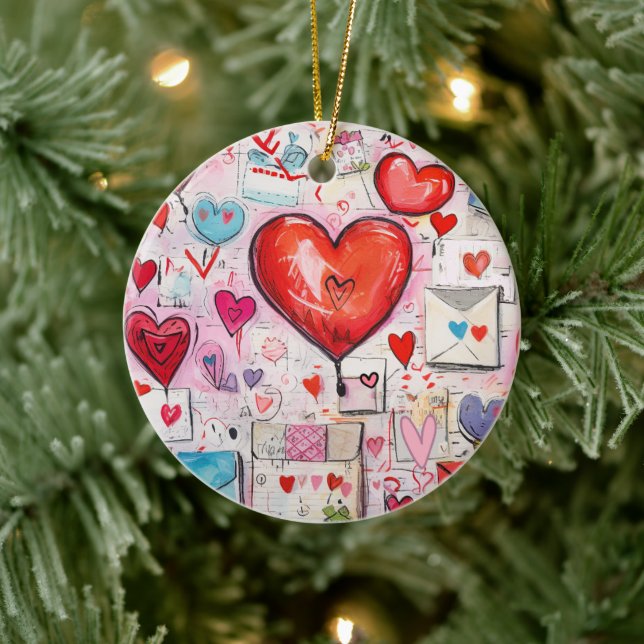 Muster für Schlaghöre und Lieben Keramik Ornament (Baum)
