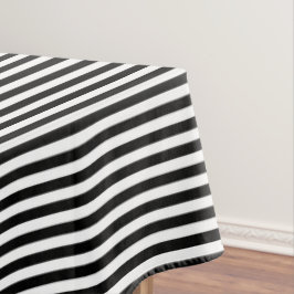 Muster für schmale schwarze und weiße Streifen Tischdecke
