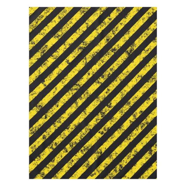 Muster für schwarz-gelbe Grunge-Vorsichtsstreifen Tischdecke (Vorderseite)