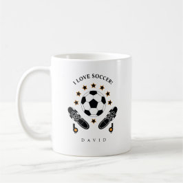 Muster für Schwarz-Weiß-Fußball-Sportgeräte Kaffeetasse