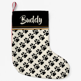 Muster für schwarze Hunde - Personalisiert Kleiner Weihnachtsstrumpf