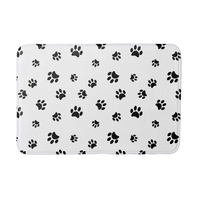 Muster für schwarze Paws Badematte (Vorderseite)
