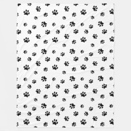 Muster für schwarze Paws Fleecedecke