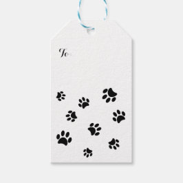 Muster für schwarze Paws Geschenkanhänger