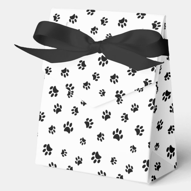 Muster für schwarze Paws Geschenkschachtel (Vorderseite)