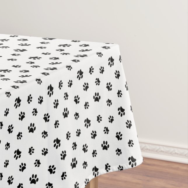 Muster für schwarze Paws Tischdecke (Beispiel)