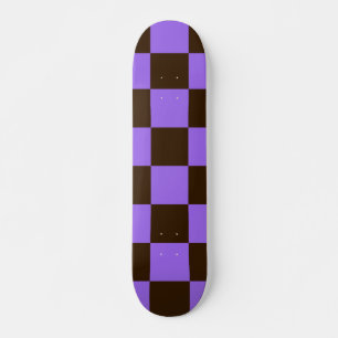 Muster für schwarze und Lila eckige Quadrate Skateboard