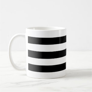 Muster für schwarze und weiße große horizontale St Kaffeetasse