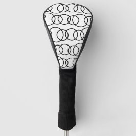 Muster für schwarze und weiße Kreise Golf Headcover