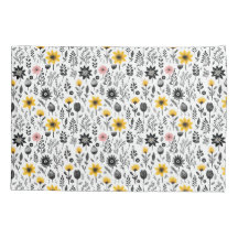 Muster für Schwarzweiß-Wildblume