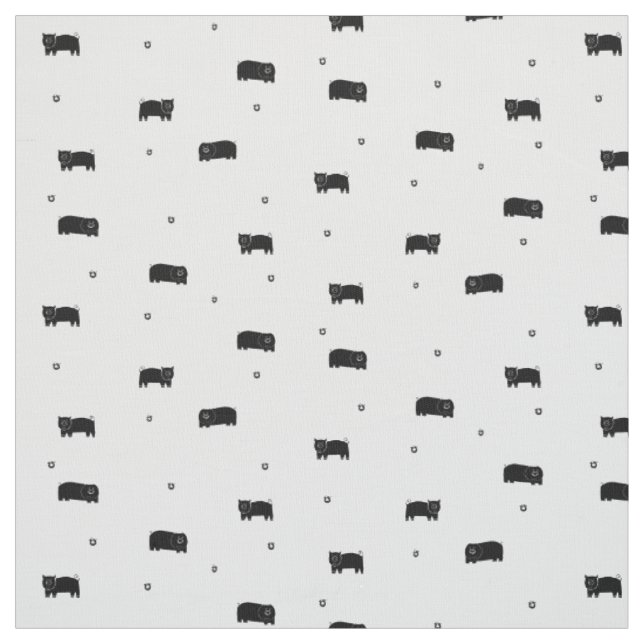 Muster für Schweine und Äpfel Stoff (Muster)
