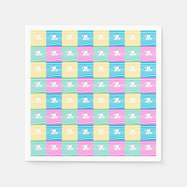 Muster für Segelschiffe Serviette (Vorderseite)