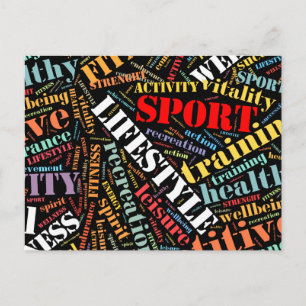 Muster für Sport Postkarte