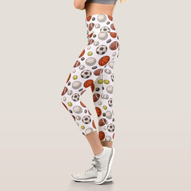 Muster für Sportgeräte Capri Leggings (Links)