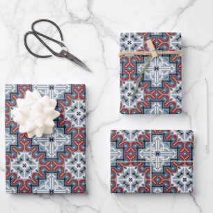 Muster für systemeigene Amerikanische Ureinwohner Geschenkpapier Set