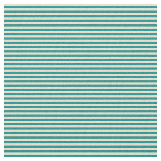 Muster für Tan & Dark Cyan Lines Stoff (Nahaufnahme)