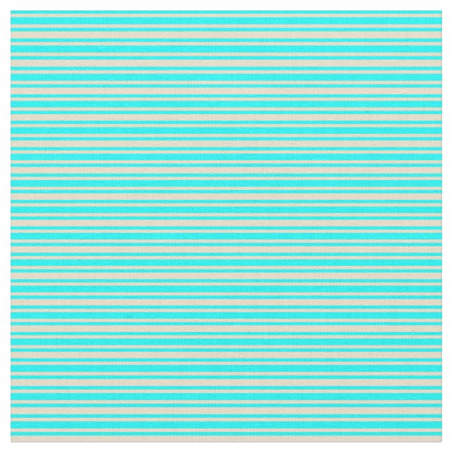 Muster für Tan und Aqua Lines Stoff (Nahaufnahme)