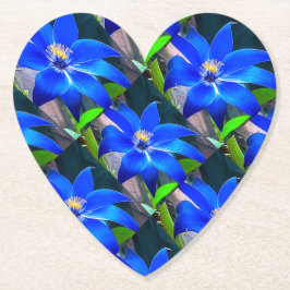 Muster für tiefe blaue Blume Untersetzer