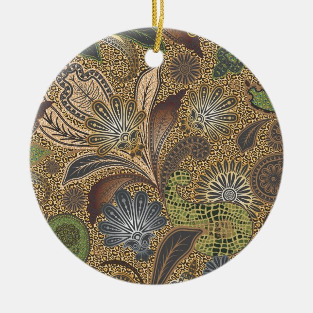 Muster für Tierdruckpaisley Keramikornament (Vorne)