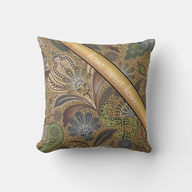 Muster für Tierdruckpaisley Kissen (Vorderseite)