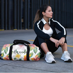 Muster für tropische Blume Personalisiert Duffle Bag