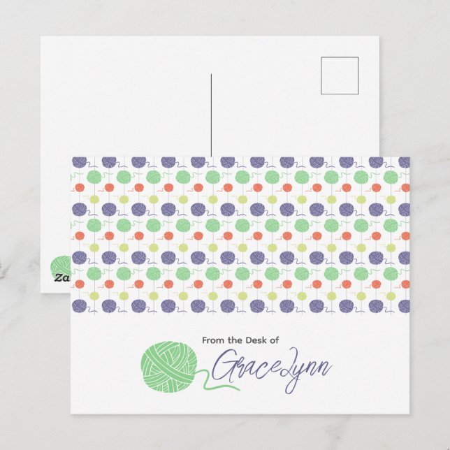 Muster für tropische Garnballen Postkarte (Vorne/Hinten)