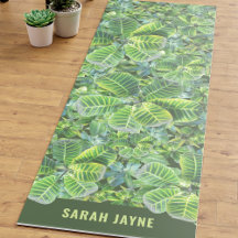 Muster für tropische Pflanze Name Lush Green Yoga 