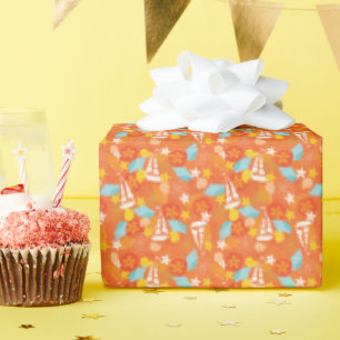 Muster für tropische Segelschiffe Geschenkpapier