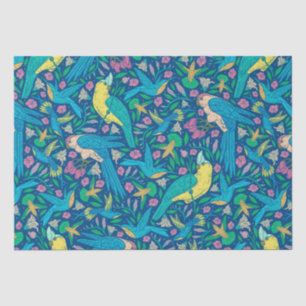 Muster für tropische Vögel und Blume Seidenpapier