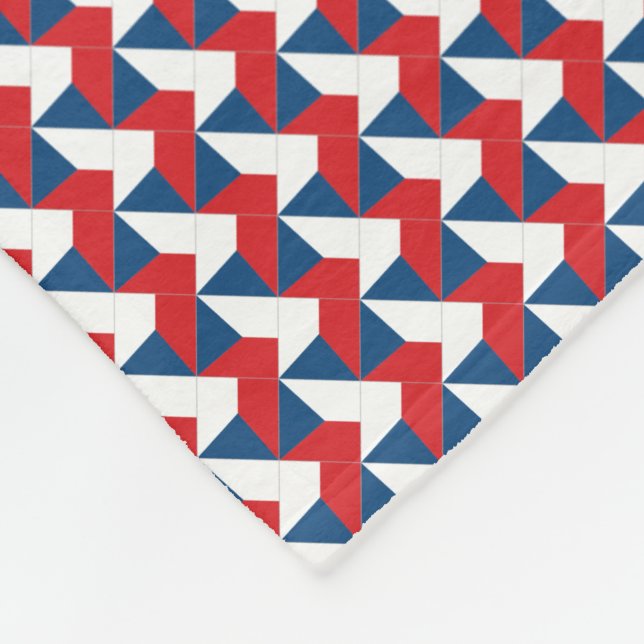 Muster für tschechisches Flaggenmuster Fleecedecke (Ecke)