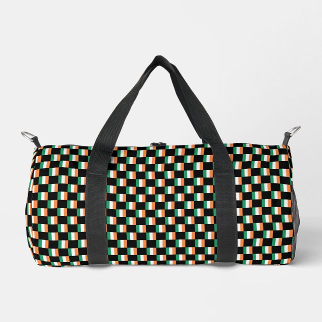 Muster für überprüfte Irland-Flaggen Duffle Bag (Vorderseite)
