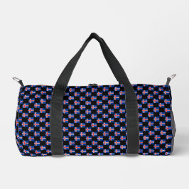 Muster für überprüfte Island-Flaggen Duffle Bag